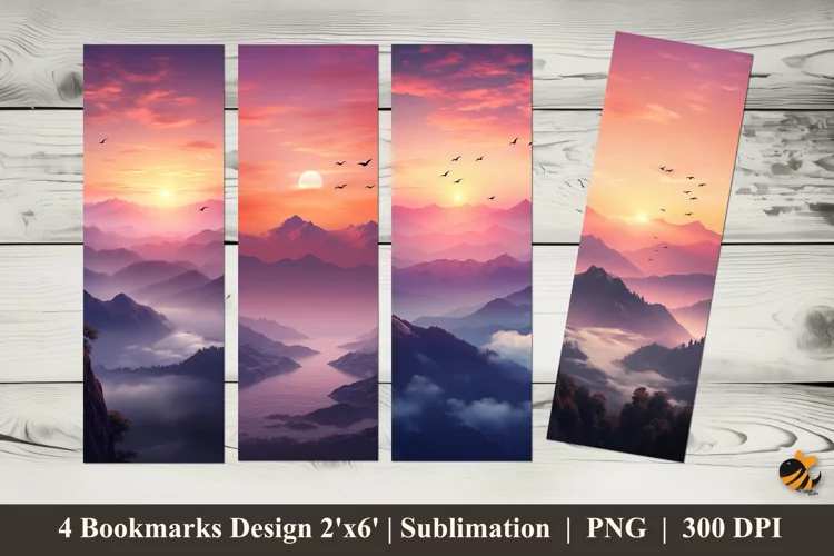 Landscape Photography Bookmarks Sublimation Design