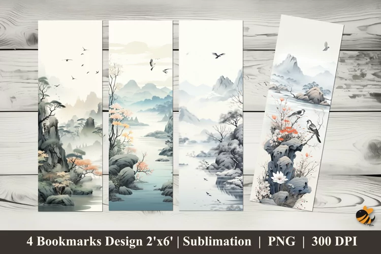 Wild Nature Bookmarks Sublimation Design