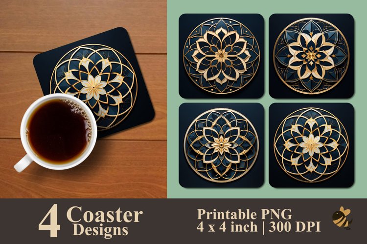 Moroccan Decoration Coaster Sublimation Designs