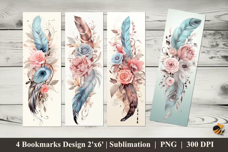 Rose Tattoo Bookmarks Sublimation Design