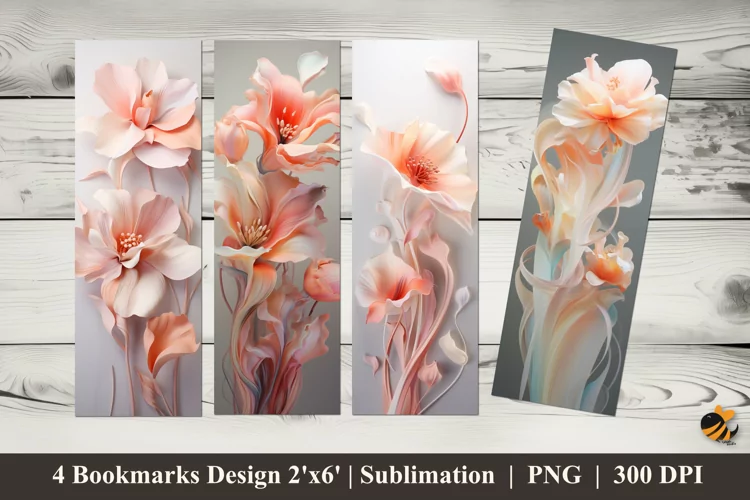 Blurry Pastels Bookmarks Sublimation Design
