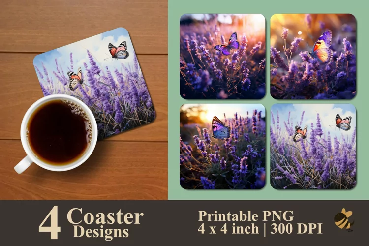 Pure Beauty Coaster Sublimation Designs