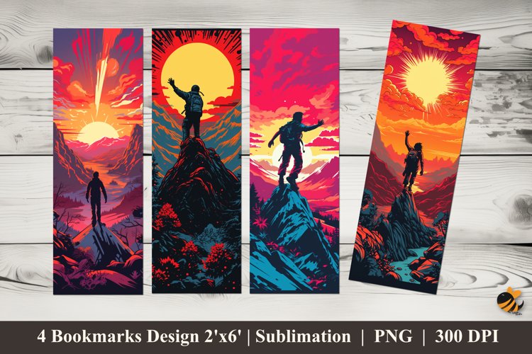 Climber's Fun Bookmarks Sublimation Design example image 1