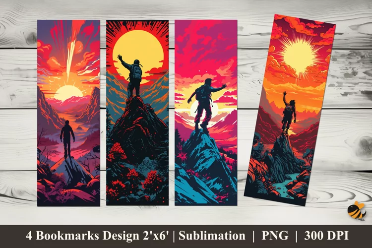 Climber's Fun Bookmarks Sublimation Design
