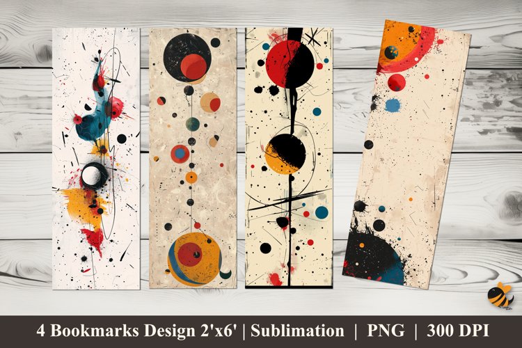 Paint Textured Bookmarks Sublimation Design