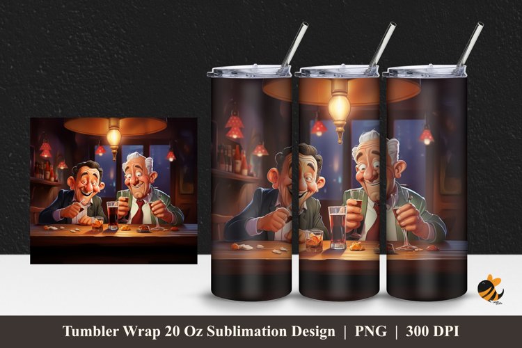 Cute Old Friend Wrap Sublimation Design 1 example image 1