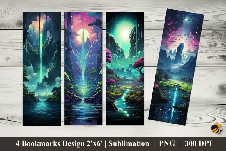 Venerable Fantasy Bookmarks Sublimation Design