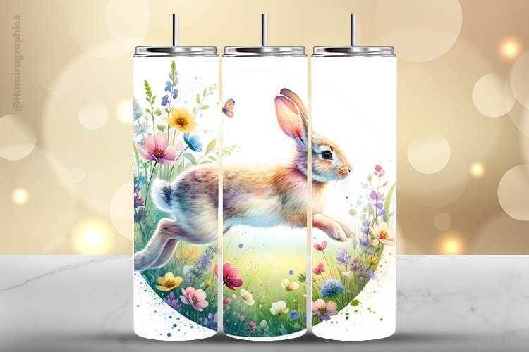 Rabbit Tumbler Wrap| Tumbler Sublimation Wrap