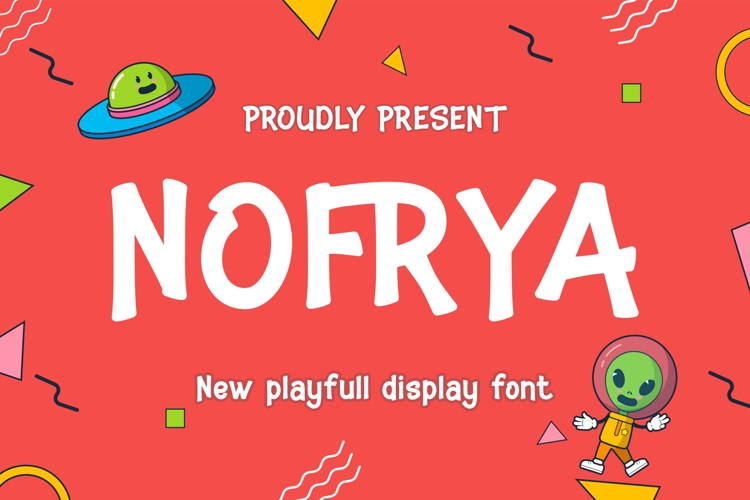 Nofrya || Modern Playful Display Font