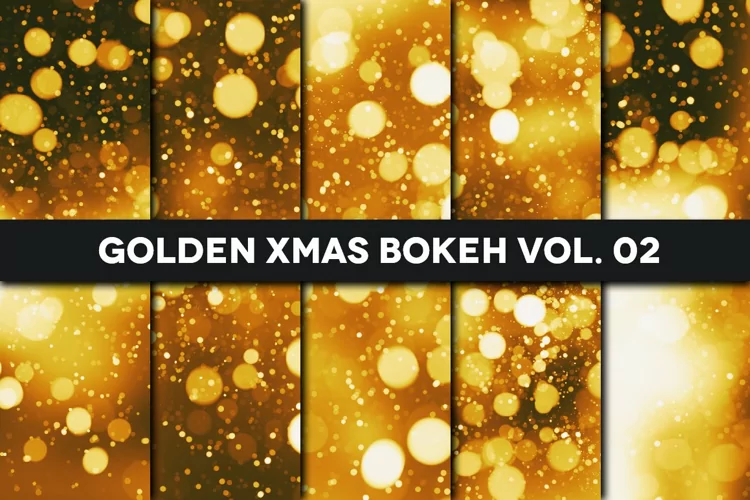 Golden Christmas Bokeh Vol. 02