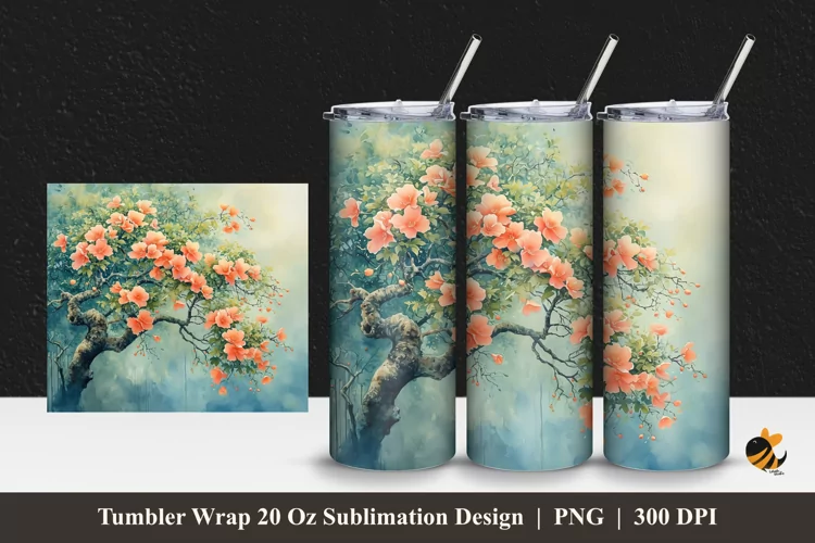 Strange Tree Tumbler Wrap Sublimation Design 1