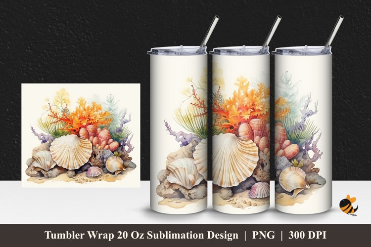 Undersea Melody Tumbler Wrap Sublimation Design 1 example image 1