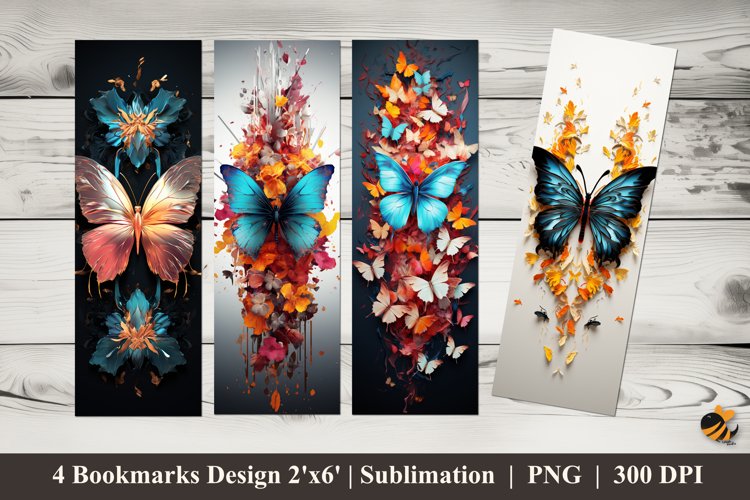 Magical Butterfly Bookmarks Sublimation Design