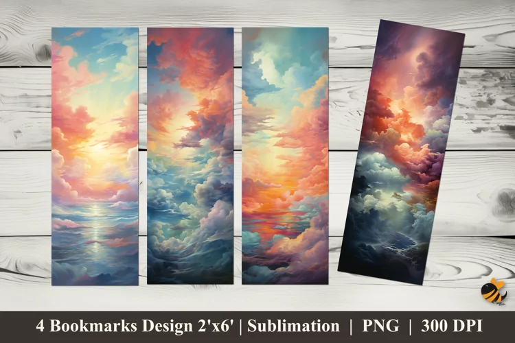 Sky Abstract Bookmarks Sublimation Design
