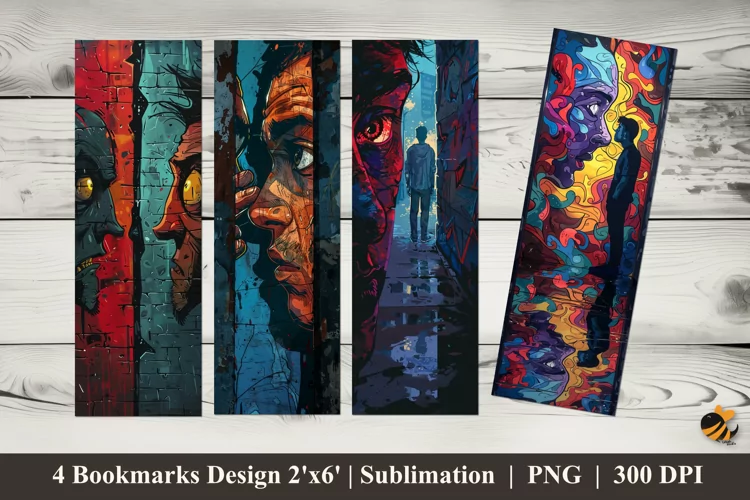 Drawing A Man Bookmarks Sublimation Design