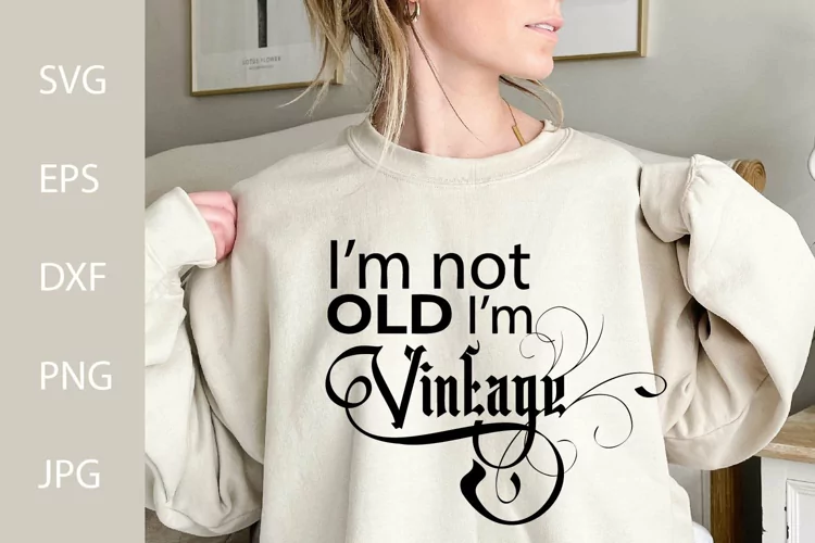 I'm Not Old I'm Vintage, Funny SVG