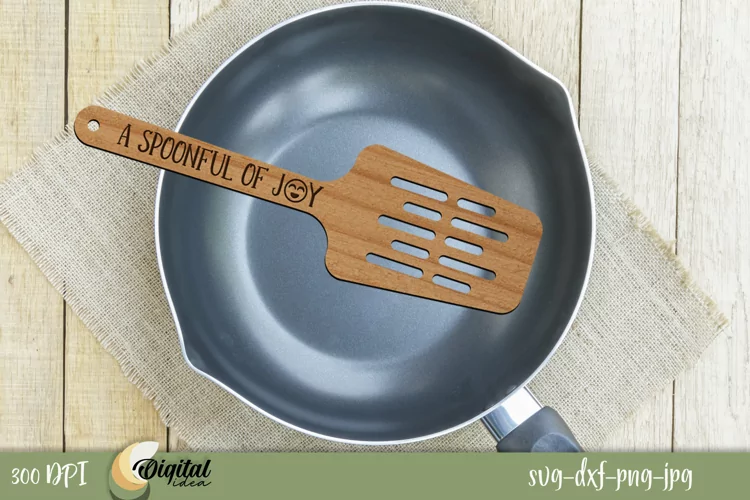 Engraved Wooden Spatulas. 3D Home Kitchen Decor Laser Cut.