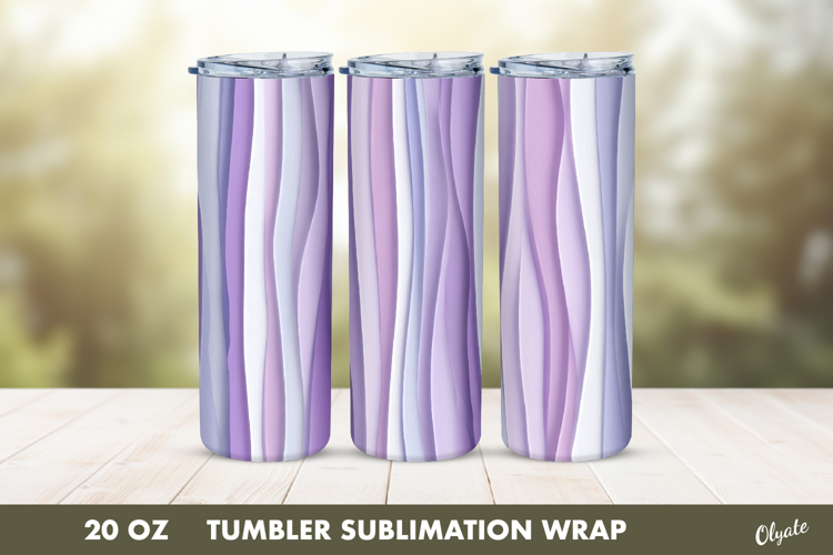 Lilac Abstract Tumbler Wrap PNG, 20 OZ Tumbler Sublimation