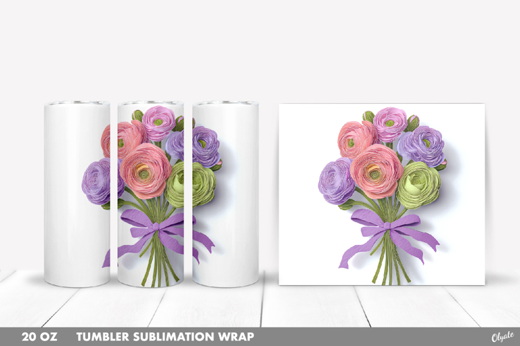 20 Oz Sublimation Tumbler Wrap Image 11