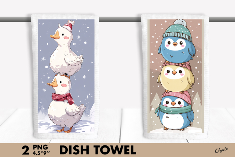 Funny Christmas PNG, Winter, Christmas Dish Towel PNG
