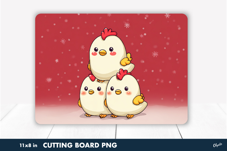Cutting Board, Winter Bird Sublimation PNG