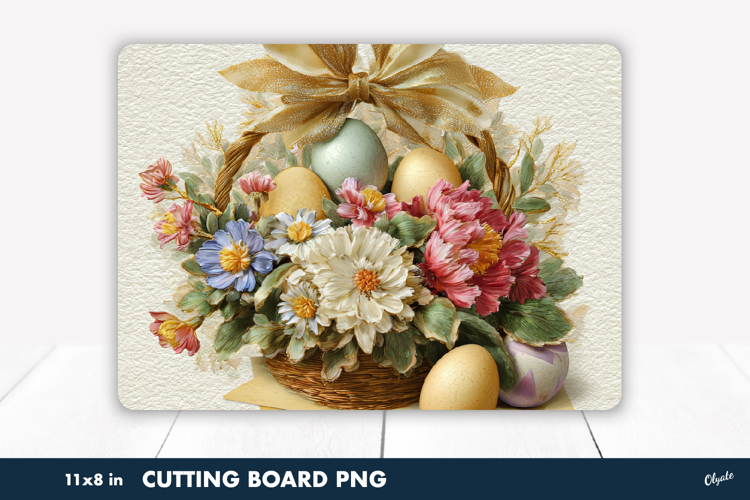Easter Basket Leather Sublimation, Cutting Board PNG