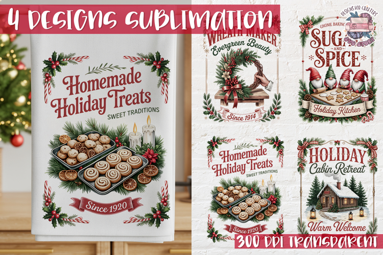 Christmas Vintage Quote Clipart PNG Sublimation 4 Design
