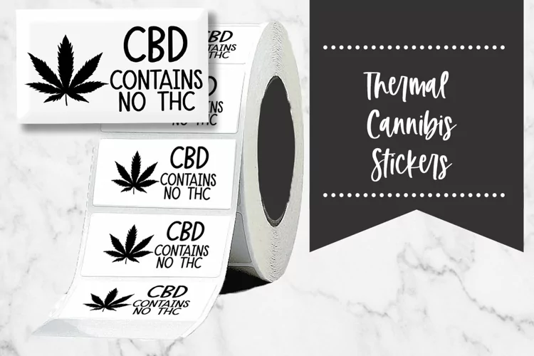 CBD No THC Cannibis Thermal Stickers