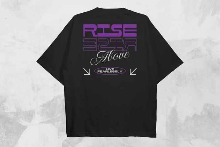 Rise Above Typography Streetwear T-shirt Design