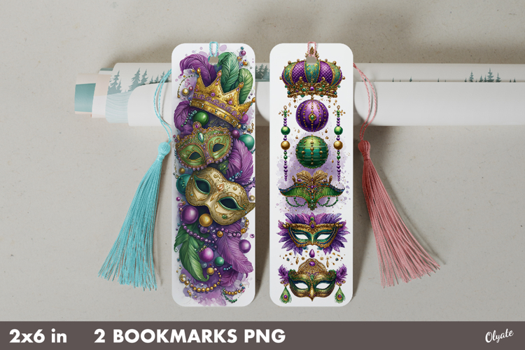 Mardi Gras Bookmark PNG. Carnival Bookmark PNG