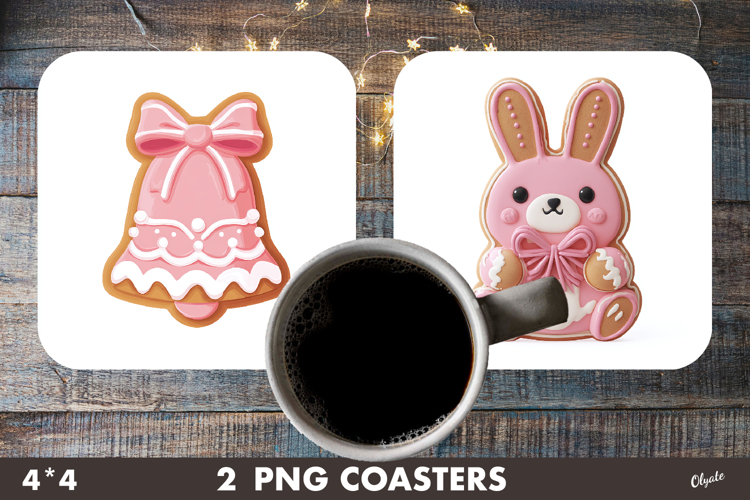 Christmas Gingerbread Coaster PNG