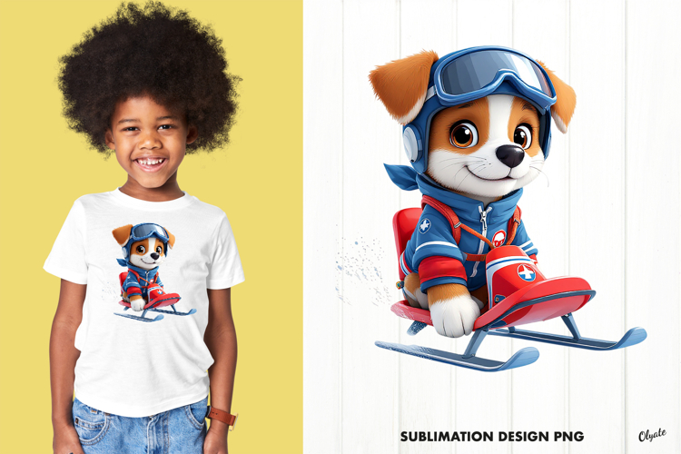 Winter Sport Sublimation, Sleds T-Shirt Sublimation PNG