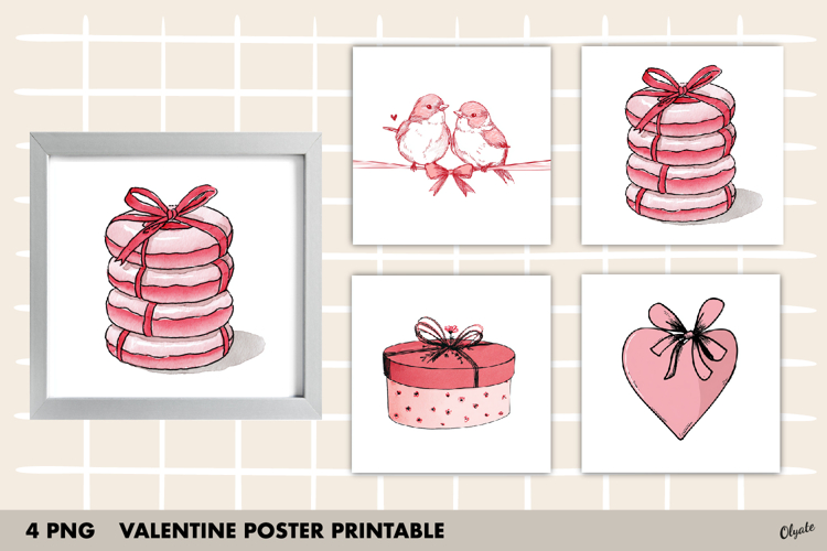 Valentines Day Wall Art PNG, Love Printable PNG