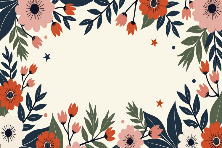 Floral Border Background