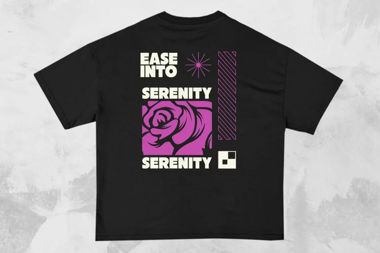 Ease Into Serenity Streetwear Typography T-shirt Design