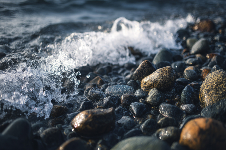Ocean Waves Crashing Background Wallpaper