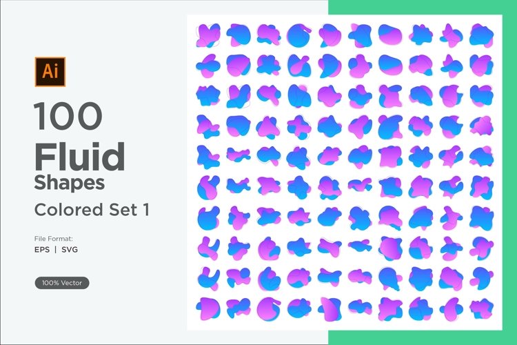 Liquid and fluid shape 100 Set V 1