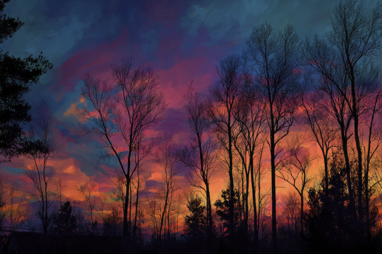 Dramatic Sunrise Background Wallpaper