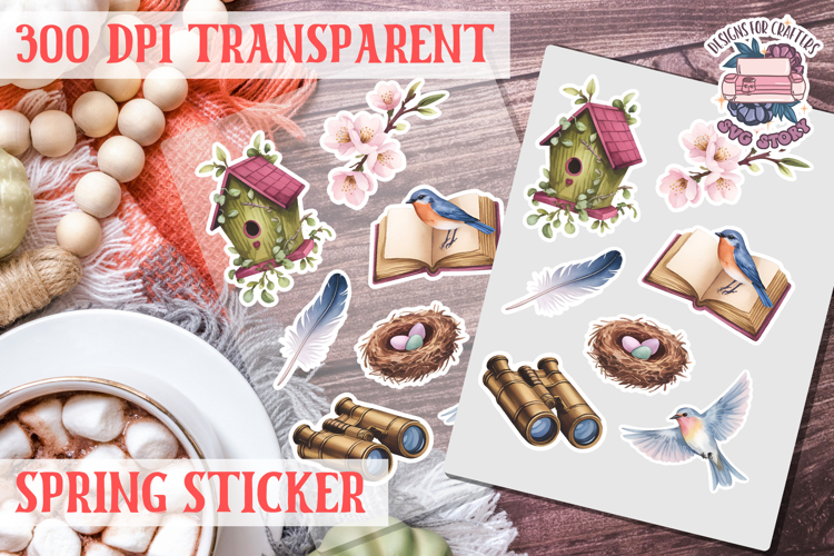 Spring sticker Cute vintage flowers Love PNG Funny