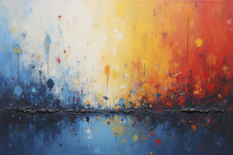 Contemporary Abstract Painting Background Wallpaper example image 1