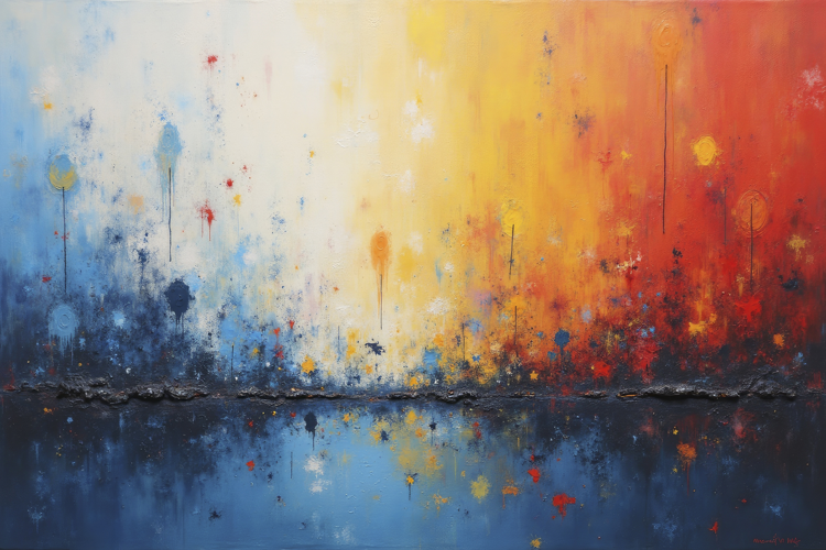 Contemporary Abstract Painting Background Wallpaper