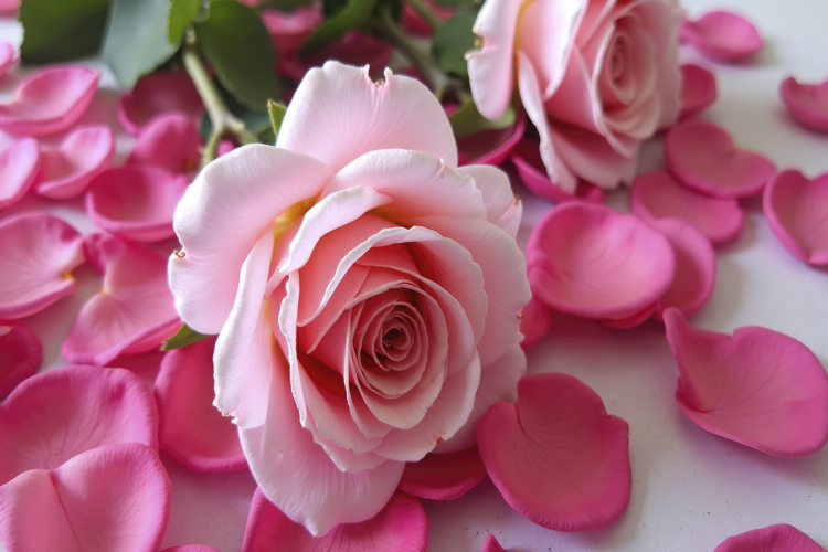 Pink Rose Background Wallpaper