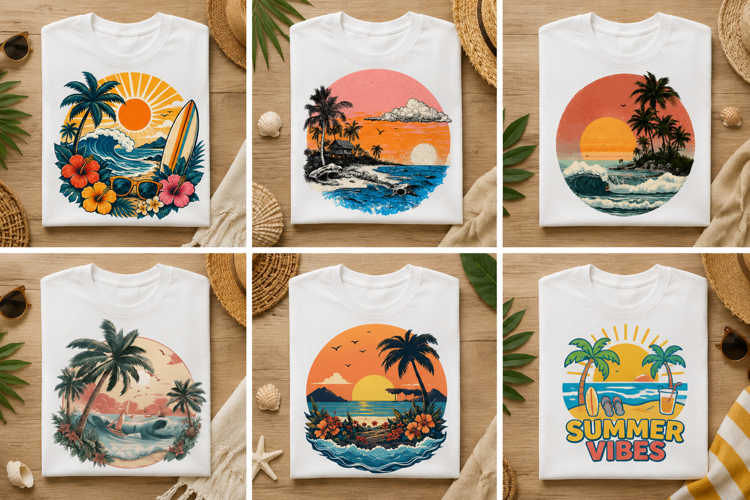 6 Summer Theme PNG sublimation