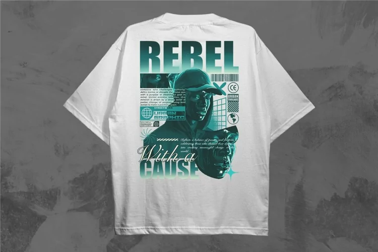 Rebel with a Cause Streetwear PNG T-shirt Design