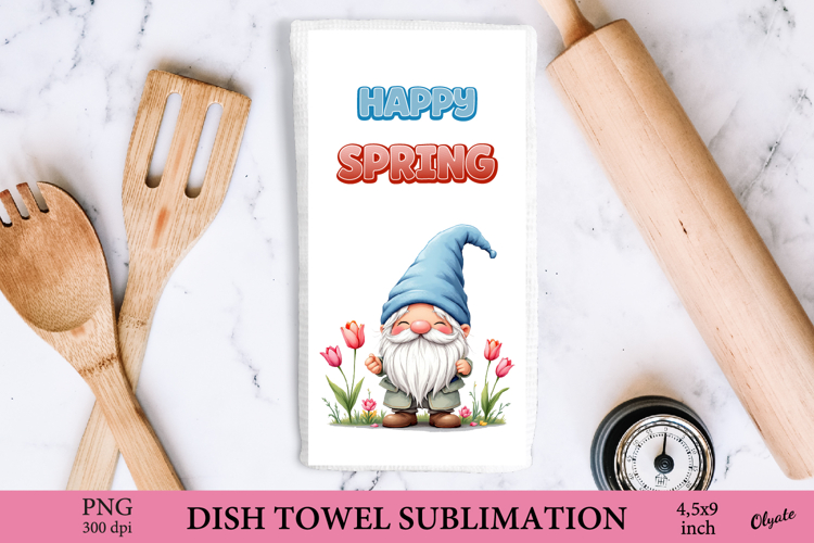 Garden Towel Sublimation, Spring Dish Towel Sublimation PNG