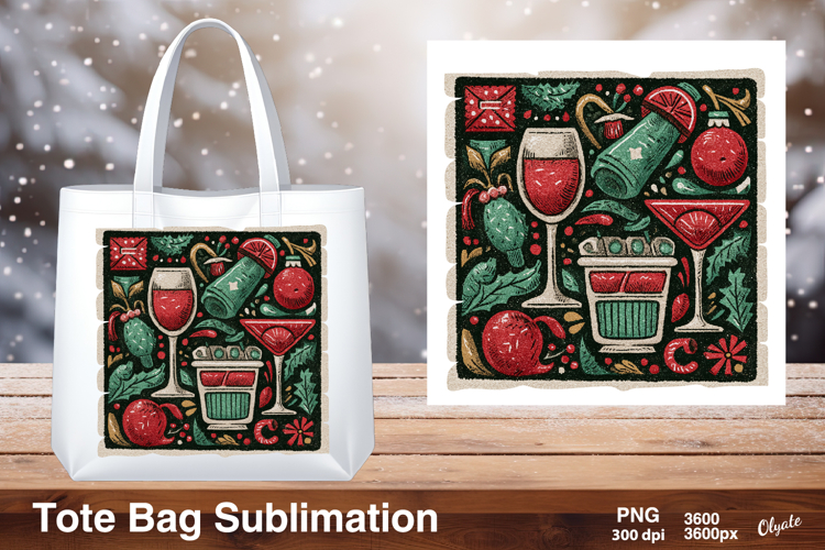 New Year Celebration Sublimation, Tote Bag PNG