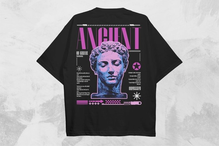 Ancient of Greek Streetwear PNG T-shirt Design example image 1