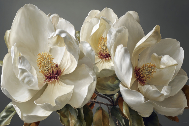 White Magnolia Flower Background