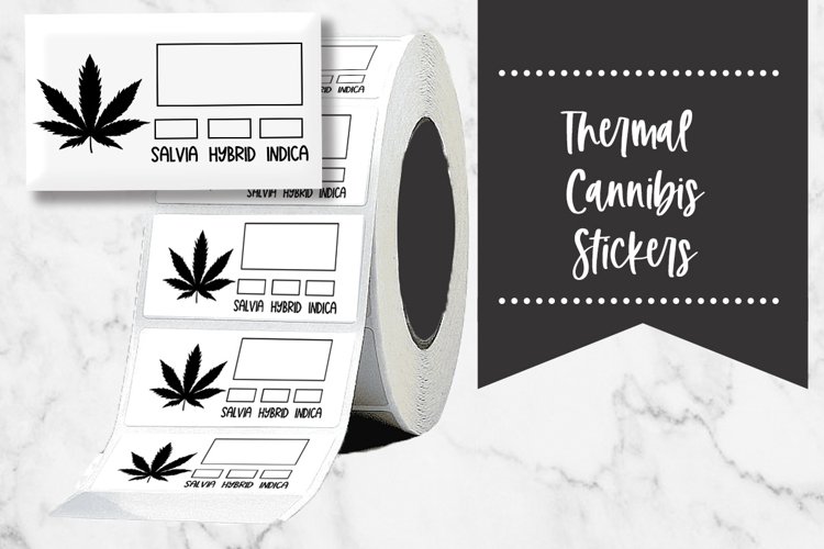 Cannibis Strain Thermal Stickers example image 1