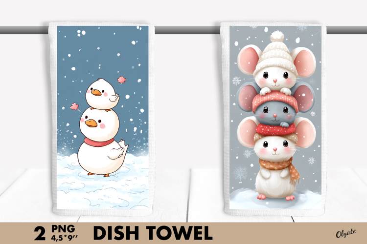 Funny Christmas PNG, Winter, Christmas Dish Towel PNG